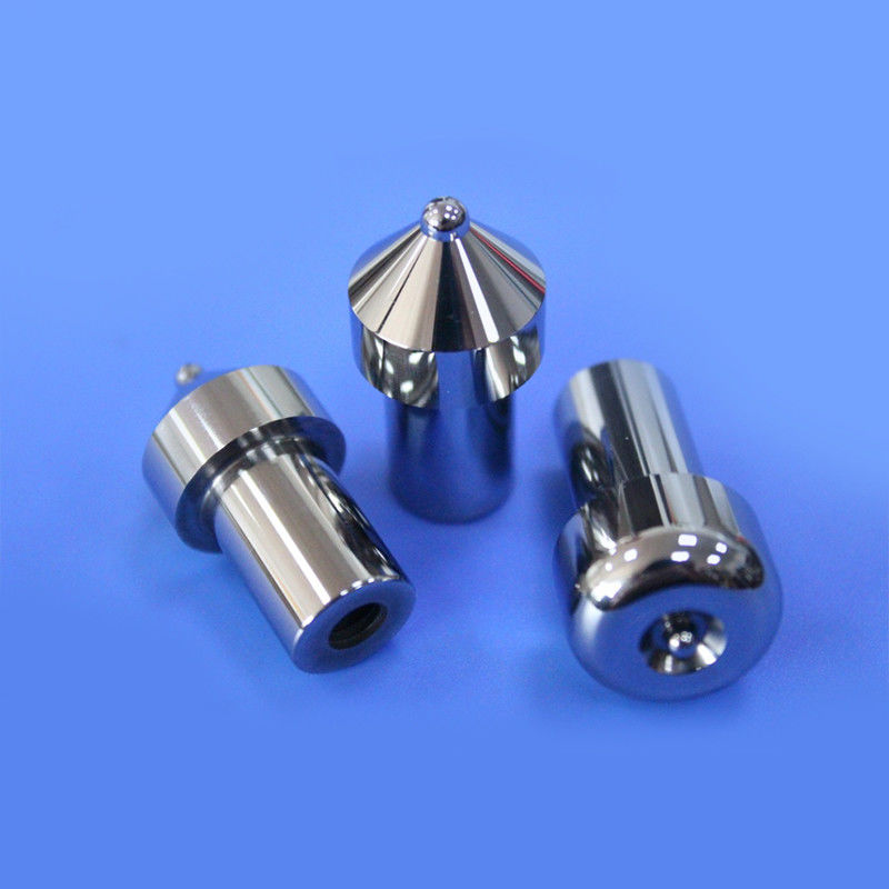 Automotive Oil Pipe Tungsten Carbide Punch Head with Mirror-Smooth Finish M6 Internal Thread and Precision Machining